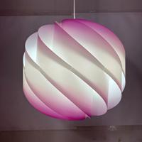 LINEA ZERO - Lampadario Globe D.40 viola/bianco