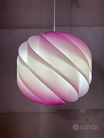 LINEA ZERO - Lampadario Globe D.40 viola/bianco