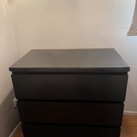 VENDUTA - Cassettiera Ikea MALM nera