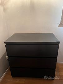 VENDUTA - Cassettiera Ikea MALM nera