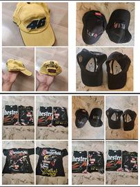 2 t-shirt,3 cappellini max biaggi valentino rossi