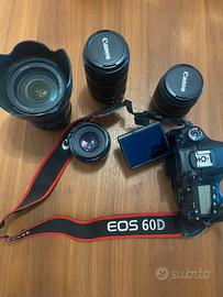 Fotocamera canon obiettivi zaino treppiede perfet