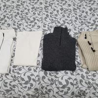 3 maglioni a manica lunga + 1 smanicato