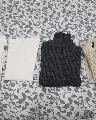 3 maglioni a manica lunga + 1 smanicato