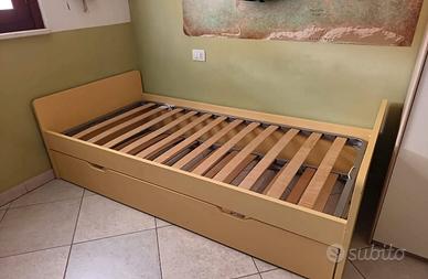 Letto singolo doppio a cassetto per cameretta