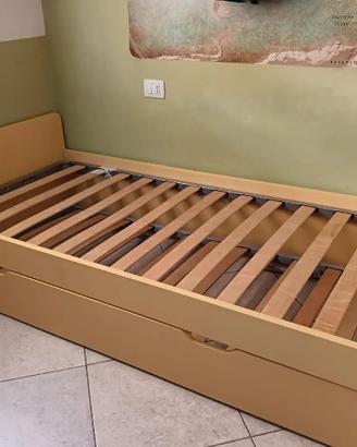 Letto singolo doppio a cassetto per cameretta