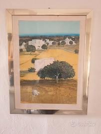 Quadro litografia Gianfranco Mai - Trulli Puglia