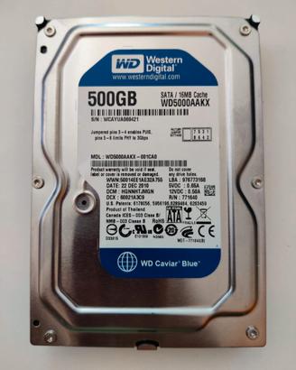 WD Caviar Blue 500GB SATA III – WD5000AAKX - 005