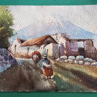 Acquerello originale dal Perù 