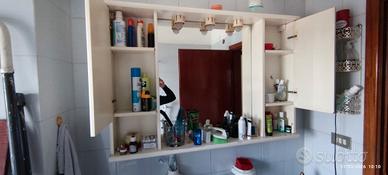 mobile con ante e specchio per bagno 