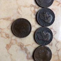 Monete 5 centesimi di lire testa girata