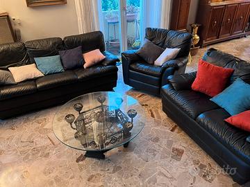 Set divani in pelle Divani & Divani 3 +2 +1