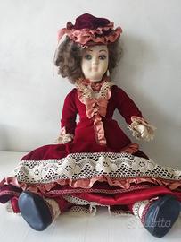 Vintage bambola In Porcellana Anni 80 snodabile 