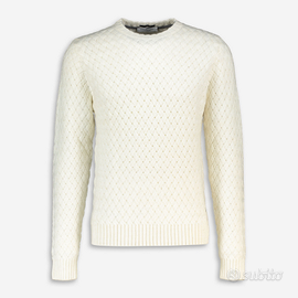 TRUSSARDI - Golf Misto Lana Nuovo Trecce - S Panna