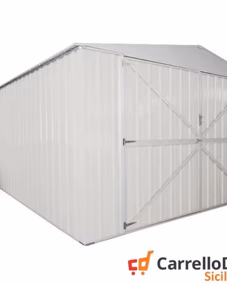 Box acciaio garage auto lamiera 360x600 bianco