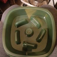 ciotola antingozzamento plastica verde cane piccol