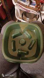 ciotola antingozzamento plastica verde cane piccol