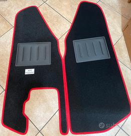 ASC tappetini Ape Piaggio 50 bordo rosso Kit 2pz