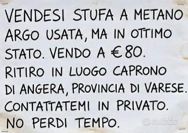 STUFA A METANO ARGO