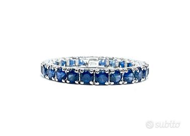 Anello veretta di zaffiri