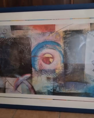 Quadro astratto "Debut I" Eric Waugh con cornice.