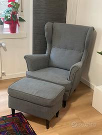 Poltrona con poggiapiedi