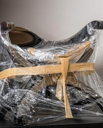 Sedia stile Savonarola in legno pregiato