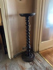 Colonna decorativa in legno massello