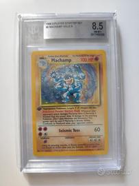 Pokemon Machamp 1st Ed Base Set BGS 8.5 Holo