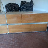 Mobile ufficio in legno con cassetti e sportelli