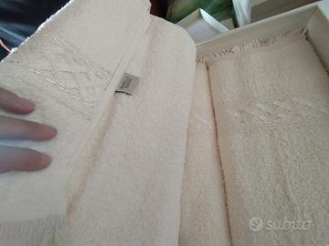 Set 6 asciugamani spugna e macramé