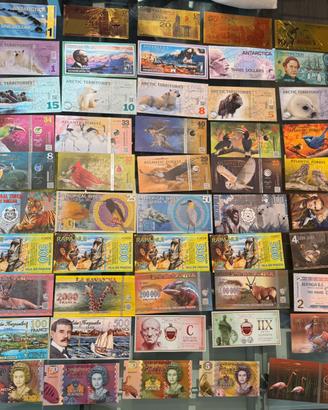 Grande lotto banconote fanatasy da collezione
