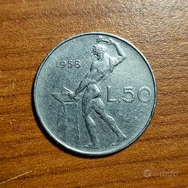 Moneta da 50 lire vulcano del 1958. Non comune!