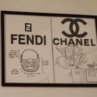Quadro con cornice Fendi x Chanel