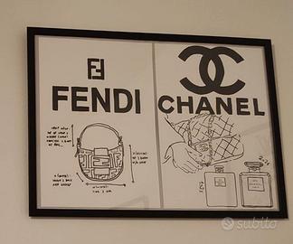Quadro con cornice Fendi x Chanel