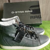 G-Star Raw Sneakers Pelle Grigio Alte