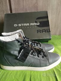 G-Star Raw Sneakers Pelle Grigio Alte