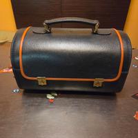 Borsa Beauty da viaggio vintage in pelle