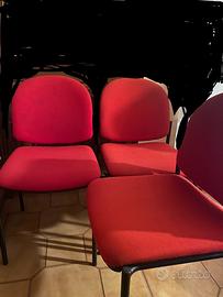 Set di 3 sedie da studio imbottite e resistenti