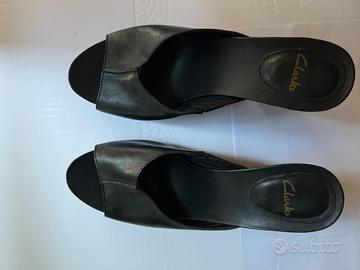Sabot Clarks pelle nera donna Tg.39