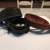 set 3 cinture uomo pelle cuoio similpelle 
