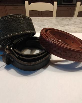 set 2 cinture uomo  cuoio similpelle 