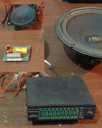 Equalizzatore, Woofer 10", Tweeter Piezo