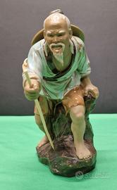 Statuina di un pescatore Shiwan Mud Man