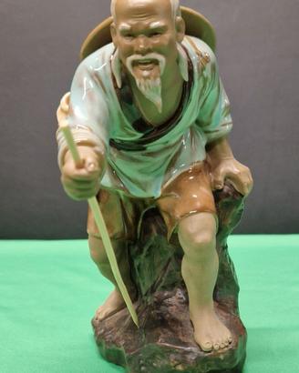 Statuina di un pescatore Shiwan Mud Man
