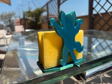 Portaspugne cucina in 3D – Gatto arrampicatore