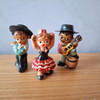 Soprammobili vintage set 3 omini flamenco (Spagna)