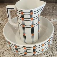 brocca e bacinella vintage ceramica francese 