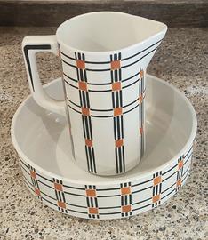 brocca e bacinella vintage ceramica francese 