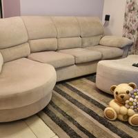 Divano angolare , grigio tortora in alcantara